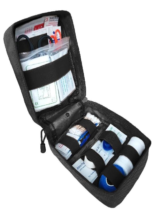 First Aid Kit EMT Medical IFAK Pouch, Molle Tactical Med Emergency Trauma Bag for Camping Home Car Hiking Hunting (Black) - Image 2